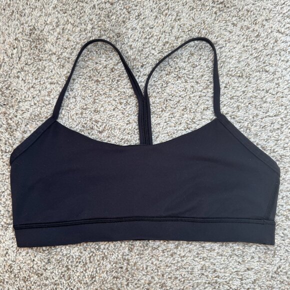 Lululemon Flow Y Bra Nulu black sports yoga size 10 - Picture 4 of 9